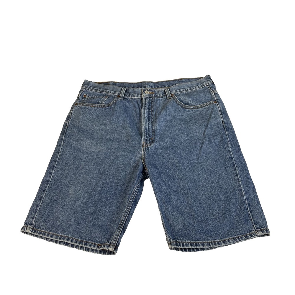 Levi's 505 Jean Shorts Men's W40 Regular Fit 5-Pocket 100% Cotton Blue Denim‎